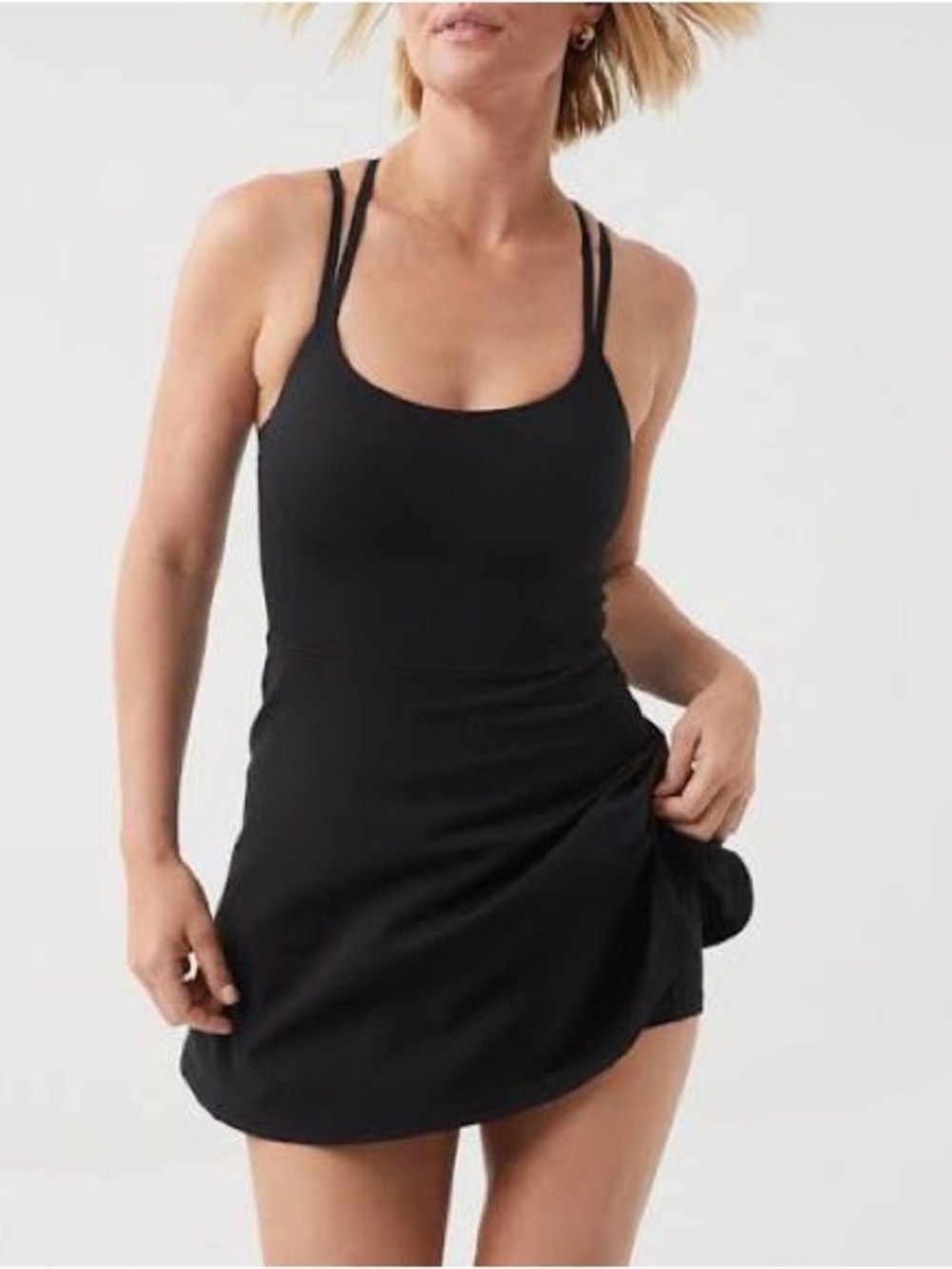 Aerie OFFLINE Real Me Black Activewear Dress Built-In Shorts Medium